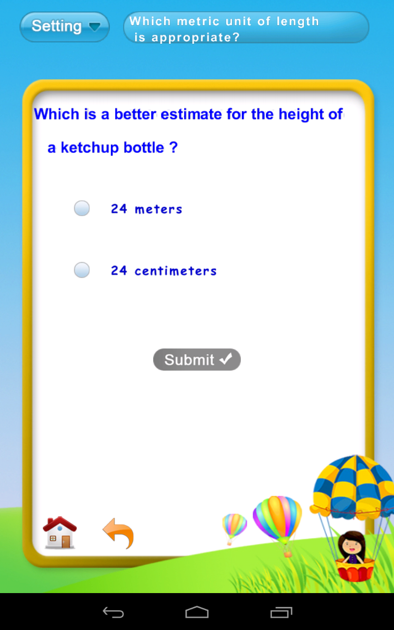 Measurement for 1st grade - free - App on Amazon Appstore