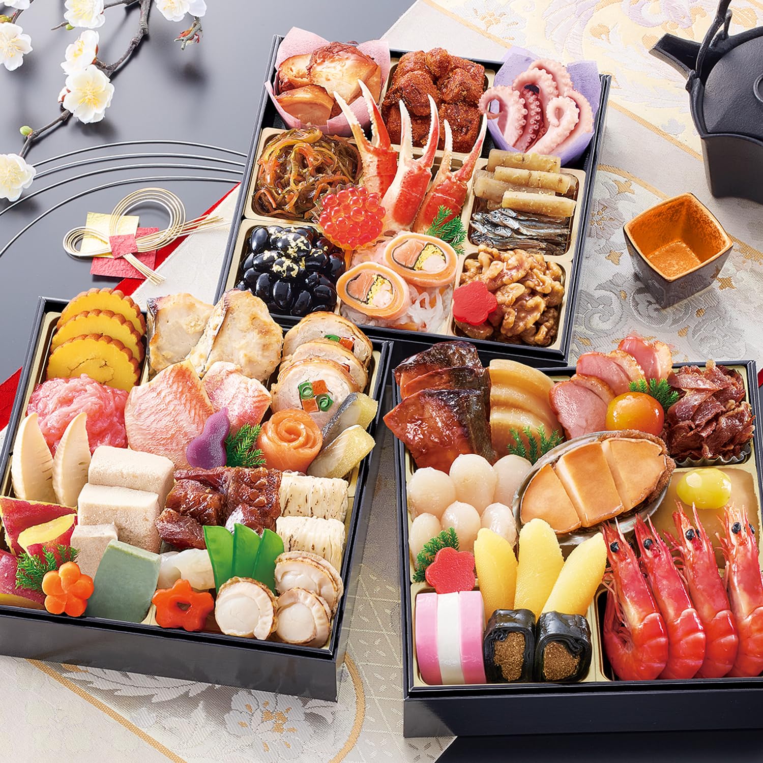 Amazon.co.jp: (12/29～31お届け)【冷蔵 盛付済 おせち 解凍不要】京都