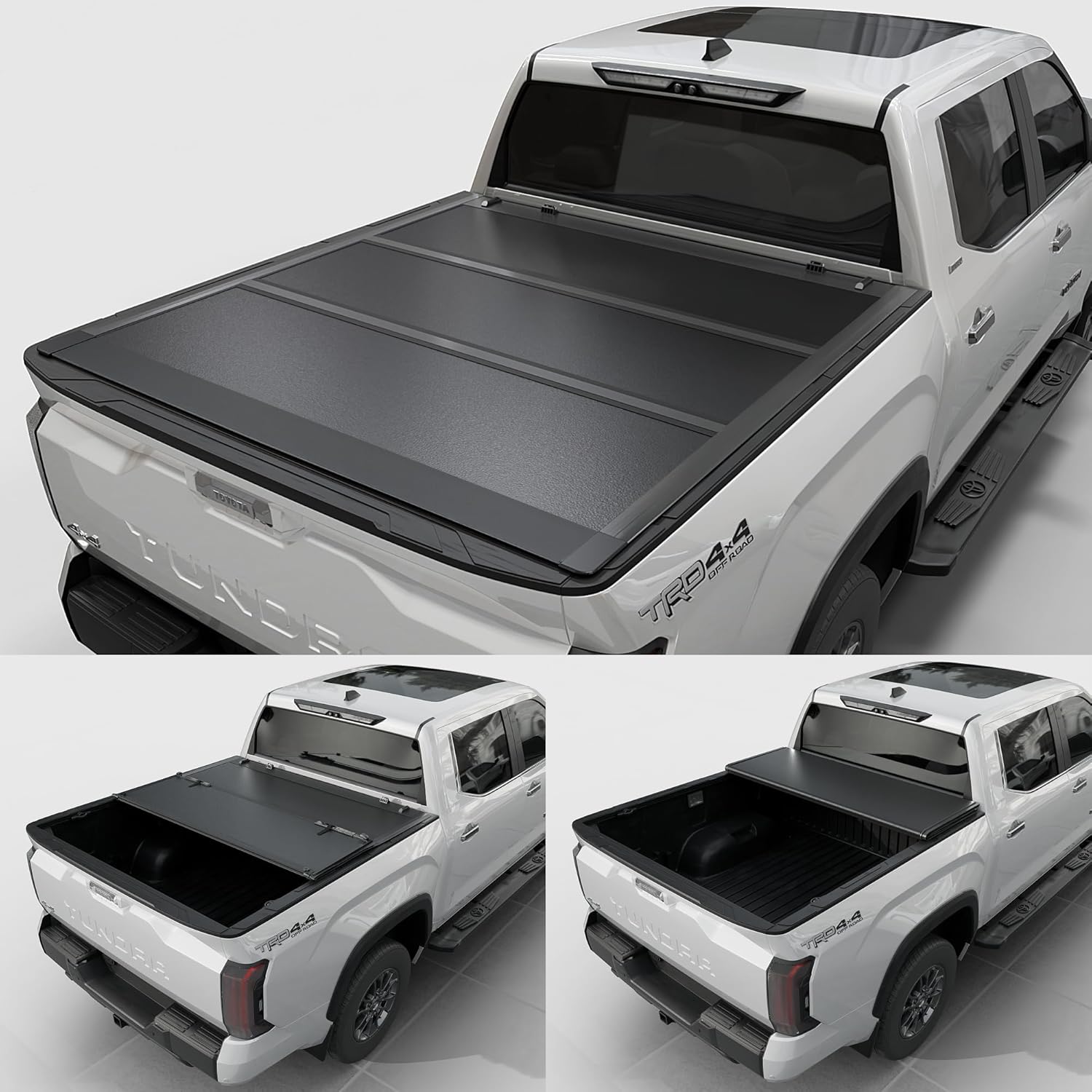 Toptiny Low Profile Hard Folding Truck Bed Tonneau Cover Fits 2022-2026 Toyota Tundra 6'6" Bed (78.7")