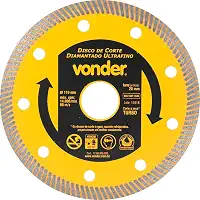 Vonder, Disco De Corte Diamantado, 110 Mm, Para Porcelanato, Ultrafino.