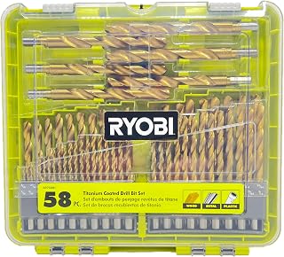 Juego de brocas con revestimiento de titanio RYOBI de 58 piezas | A975801