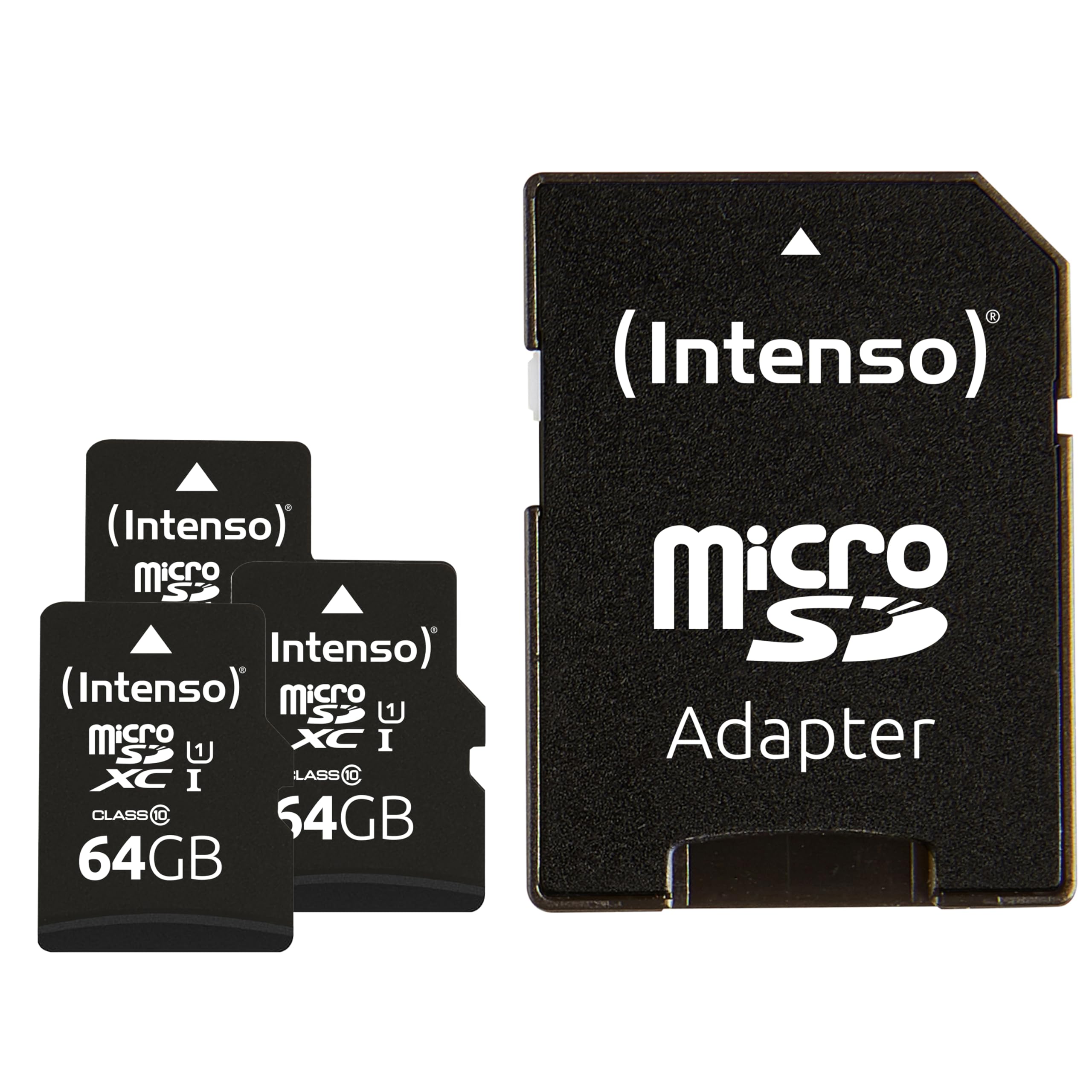 Intenso Premium microSDXC 3X 64GB Class 10 UHS-I Speicherkarte inkl. SD-Adapter, schwarz: Amazon.de: Computer & Zubehör