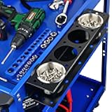 ULIBERMAGNET Power Tool Organizer Rack,Magnetic Heavy Duty Spray Bottle Holder,Wall Mount Metal Tool Rack with Screwdriver,Cordless Drill,Screw,Nail Storage,Utility Rack for Warehouse,Garage,Toolbox