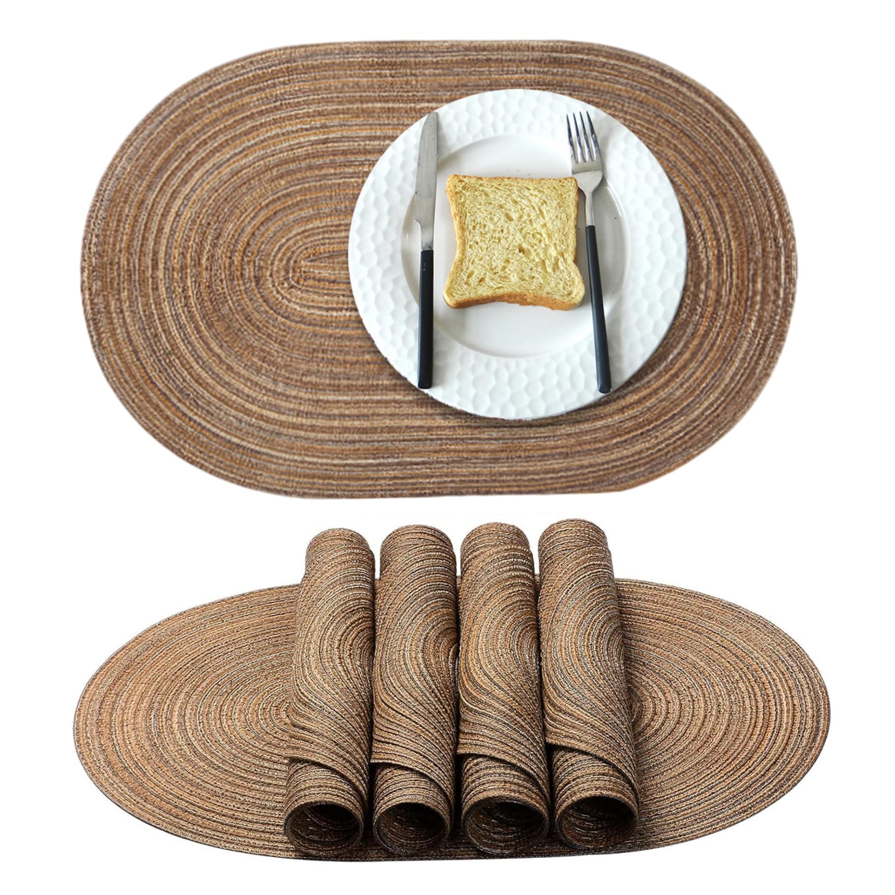 Sets de table ovales pour repas de famille et décoration de table