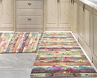 Vista 12 de Tapetes de Cocina Estilo Granja Acolchados Antifatiga para Piso de Cocina Impermeables Tapetes y Alfombras de Cocina Tapete Cómodo para Estar de Pie