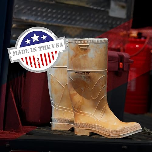 Miniatura 9 de Dunlop 8101208 Botas de PVC blancas con punta de acero de seguridad, 100% PVC impermeable, calzado protector ligero y duradero, antideslizante, para