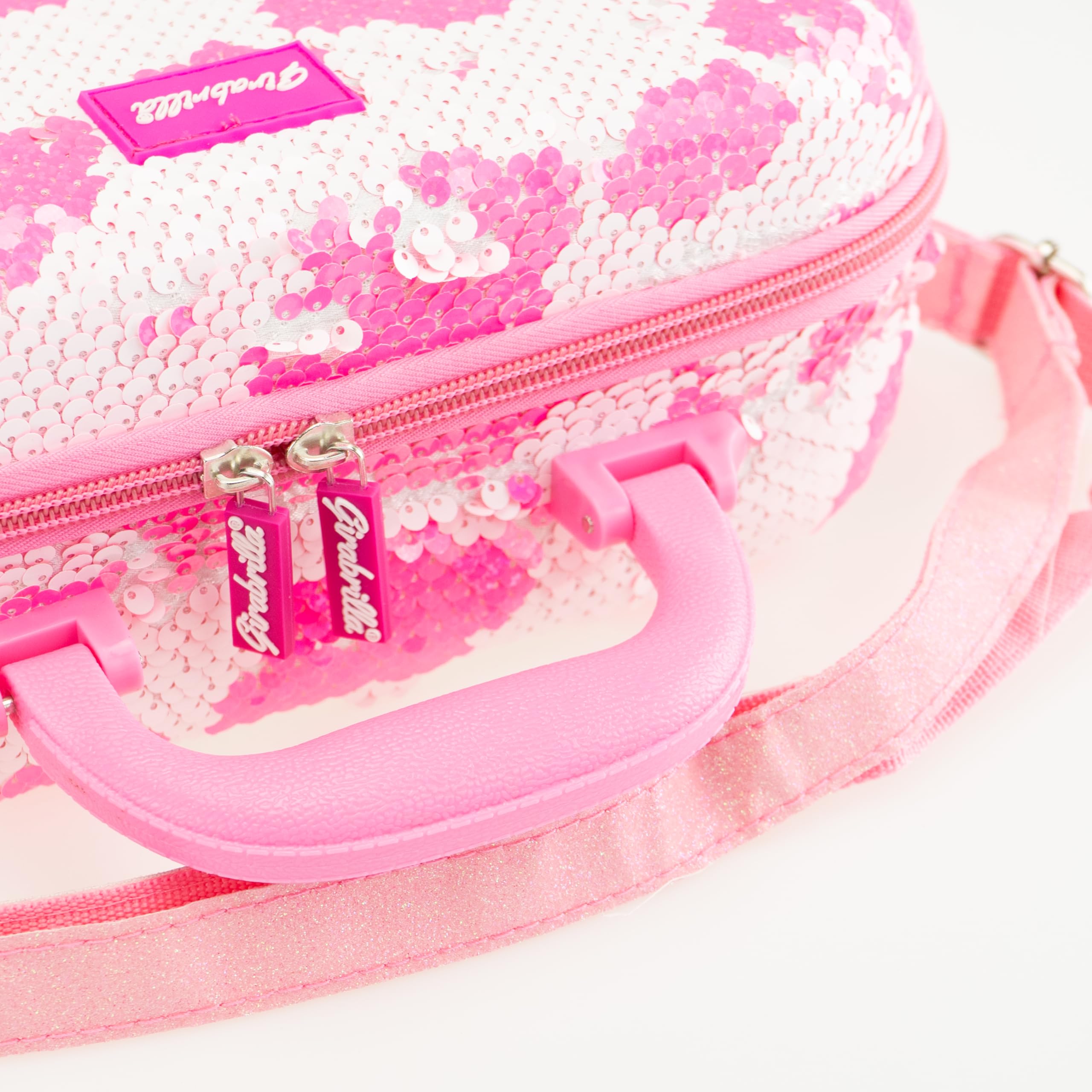 Nice Group - Girabrilla Make Up Case, Valigetta trucchi 02550G - BIANCA con Nuvole ROSA