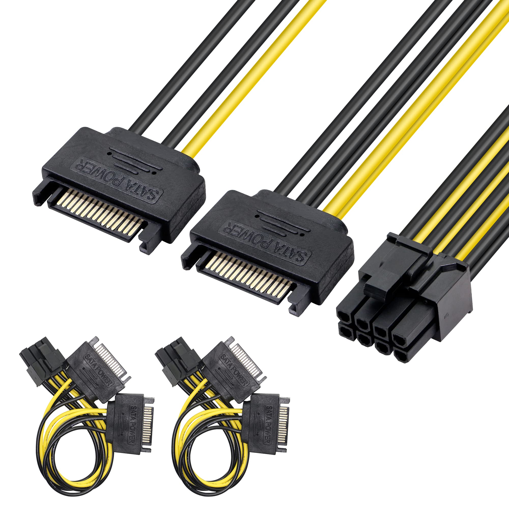 Cavo Di Alimentazione Doppio SATA A PCI-E 15pin A 8 Pin / 6 Pin Per Scheda Video