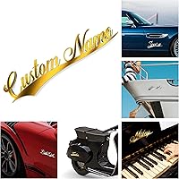 Vista 8 de Emblema de coche personalizado para amantes de los coches, regalos personalizados para vehículos, señal de carrera, letra de camión 3D, emblemas