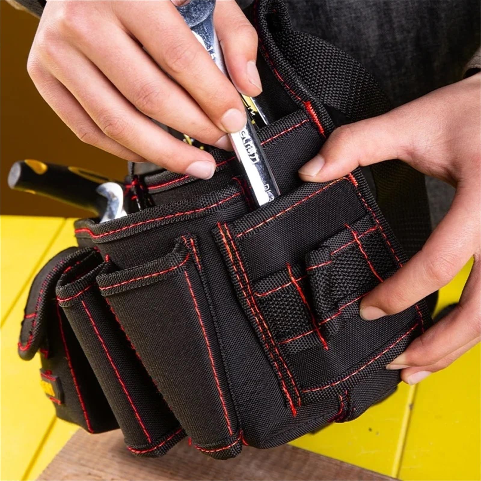 Étui pour perceuse Sac de Rangement d'outils 1 pièce, Pochette matériel Ceinture, boîte à Outils Multifonction for électricien, perceuse, clé Taille, Tournevis, Sacs Organisateur