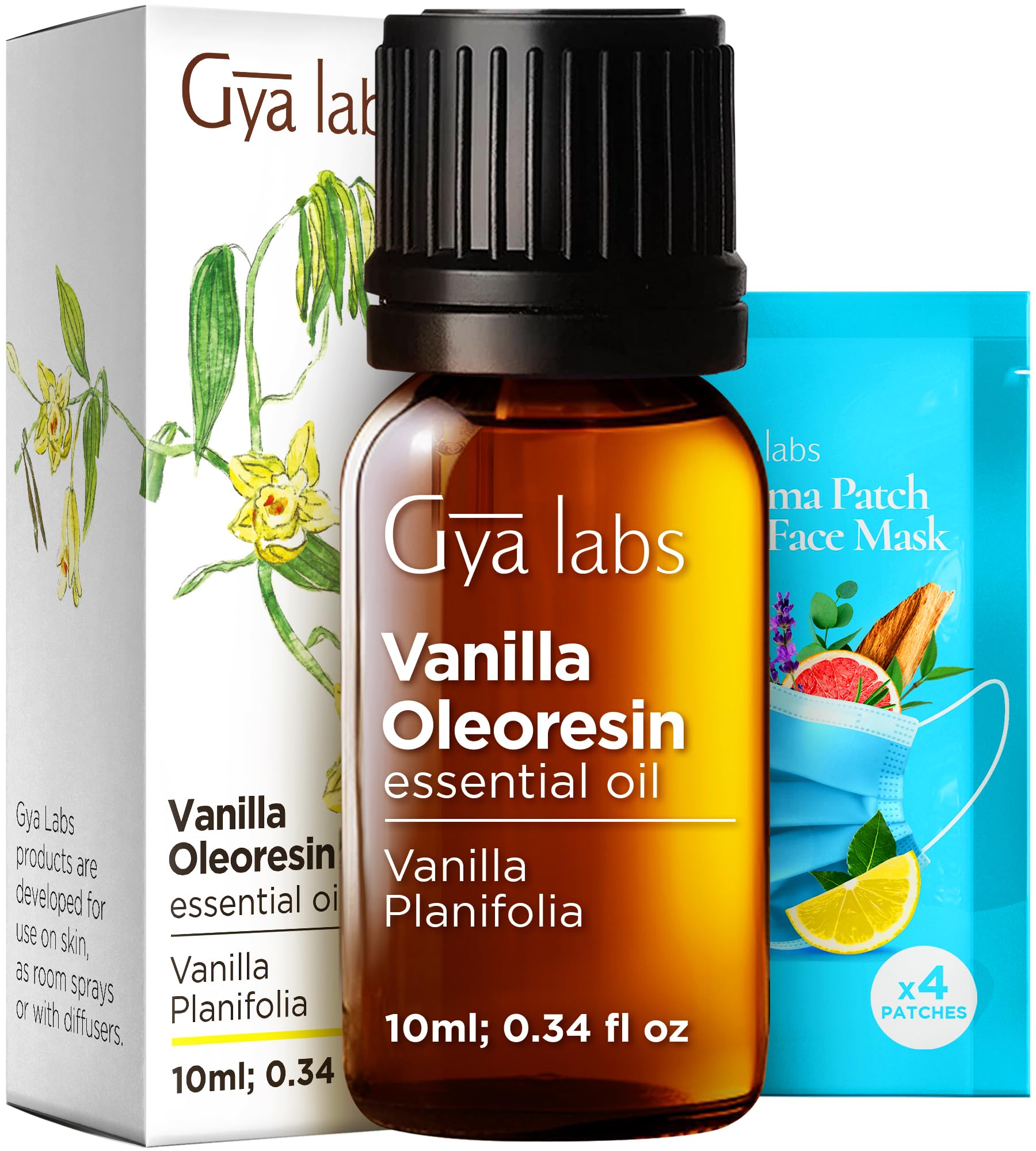 Vanilla Oleoresin Essential Oil (Indonesia) - 100% Pure, Organic, Natural & Therapeutic Grade for Aromatherapy Diffuser, Health Skin and Relaxtion - 10ml - Gya Labs