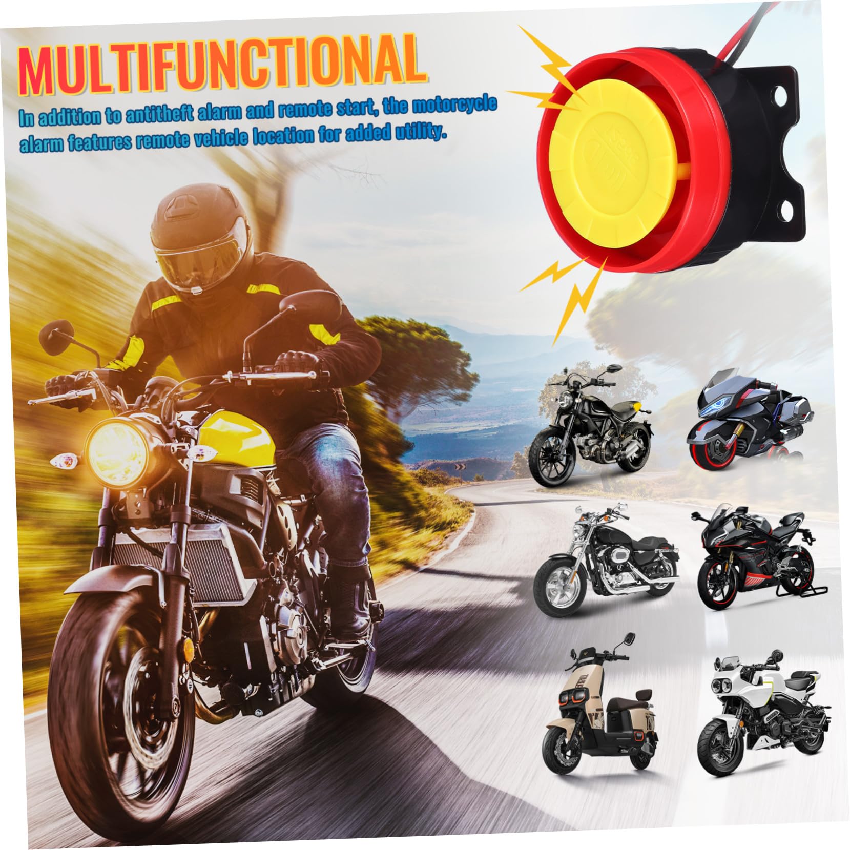 MAGICLULU Antifurto Moto con Avvio Remoto e Localizzatore Allarme per Scooter Controllo Distanza Batteria Protezione Contro Furti