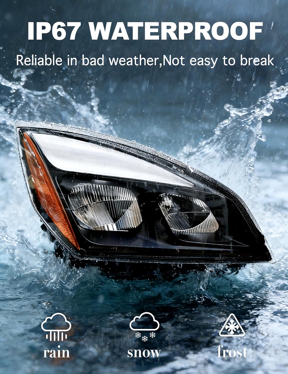 Headlight Replacement for Freightliner Cascadia 2018 2019 2020 2021 2022 2023 2024 Freightliner Cascadia Headlights Cascadia LED Headlamp (Front Right)