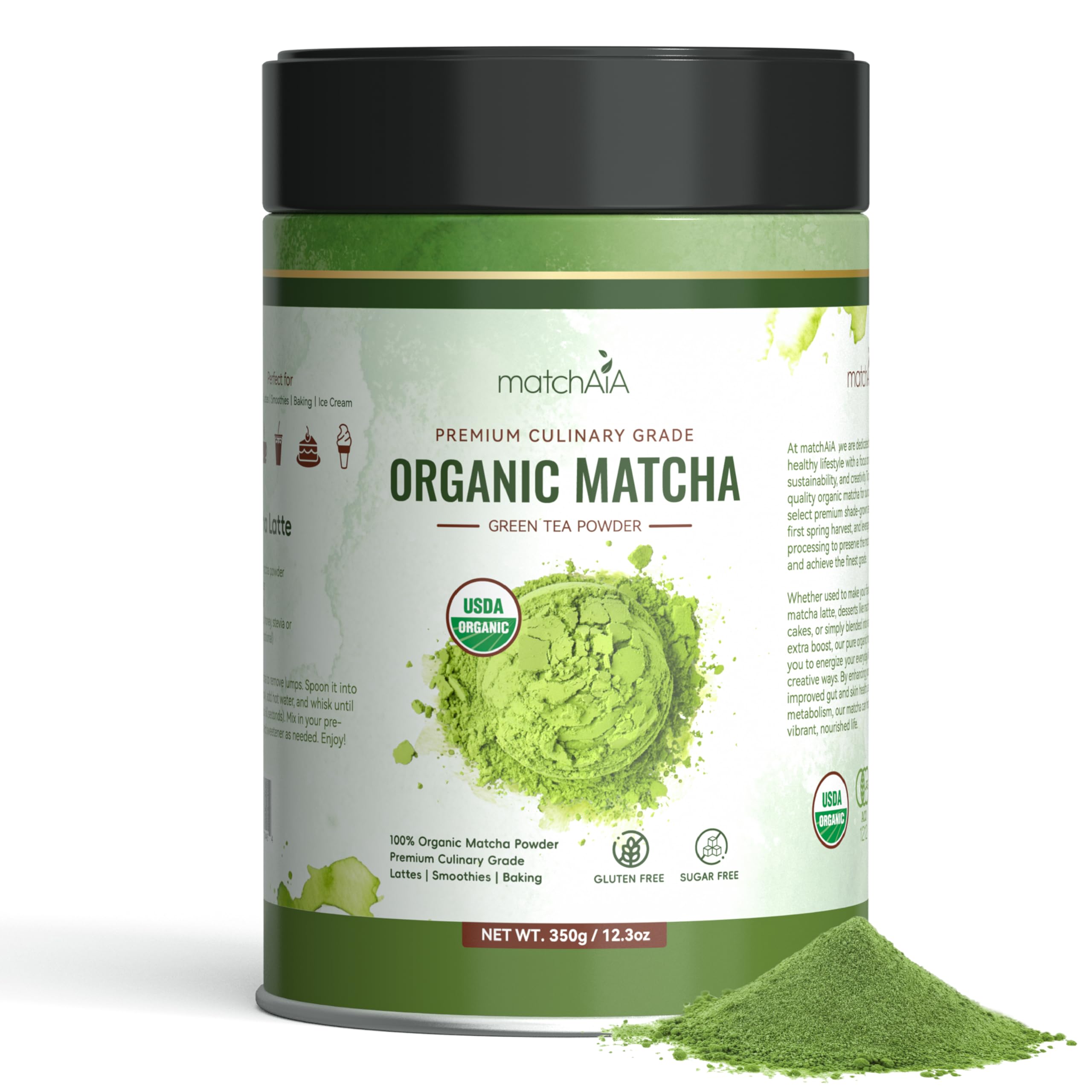 MatchAiA Organic Matcha Green Tea Powder