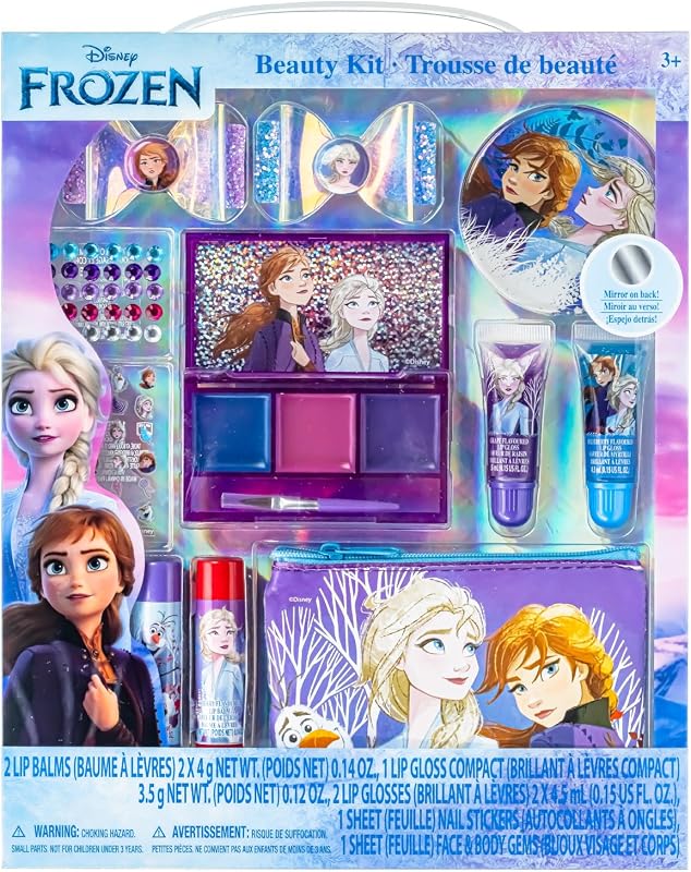 Disney Frozen Makeup Set with Purse, Lip Gloss & Hair Accessories, Ages 3+