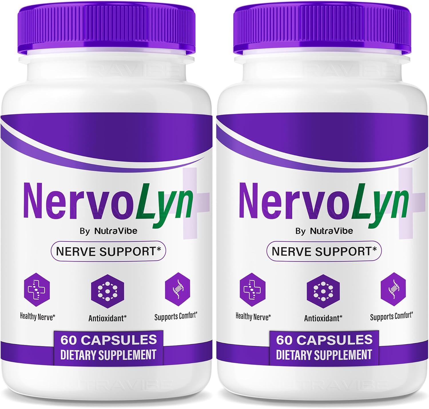 (2 Pack) NervoLyn – Official Nervo Lyn Advanced Nerve Support Supplement | Premium Formula with Natural Ingredients for Nerve Comfort, Balance & Nerve Care | Easy-to-Take (120 Capsules)