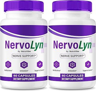 (2 Pack) NervoLyn – Official Nervo Lyn Advanced Nerve Support Supplement | Premium Formula with Natural Ingredients for Nerve Comfort, Balance & Nerve Care | Easy-to-Take (120 Capsules)