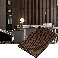 Vista 12 de Woody Walls Paneles de pared de madera acústica para decoración de paredes interiores, juego de 2 paneles de madera sin costuras para paredes, pared