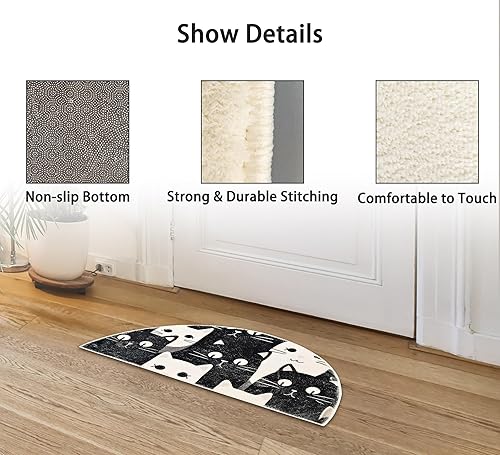 Miniatura 5 de Mingnei Tapete de puerta con diseño de gato, bonito felpudo delantero de gato, regalo para amantes de los gatos, regalo para mujeres, hombres y