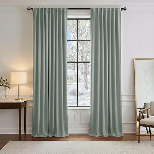 Miniatura 109 de PONY DANCE Cortinas opacas para habitación infantil - Juego de paneles de cortina con aislamiento térmico, cortina con pestaña oculta/bolsillo para