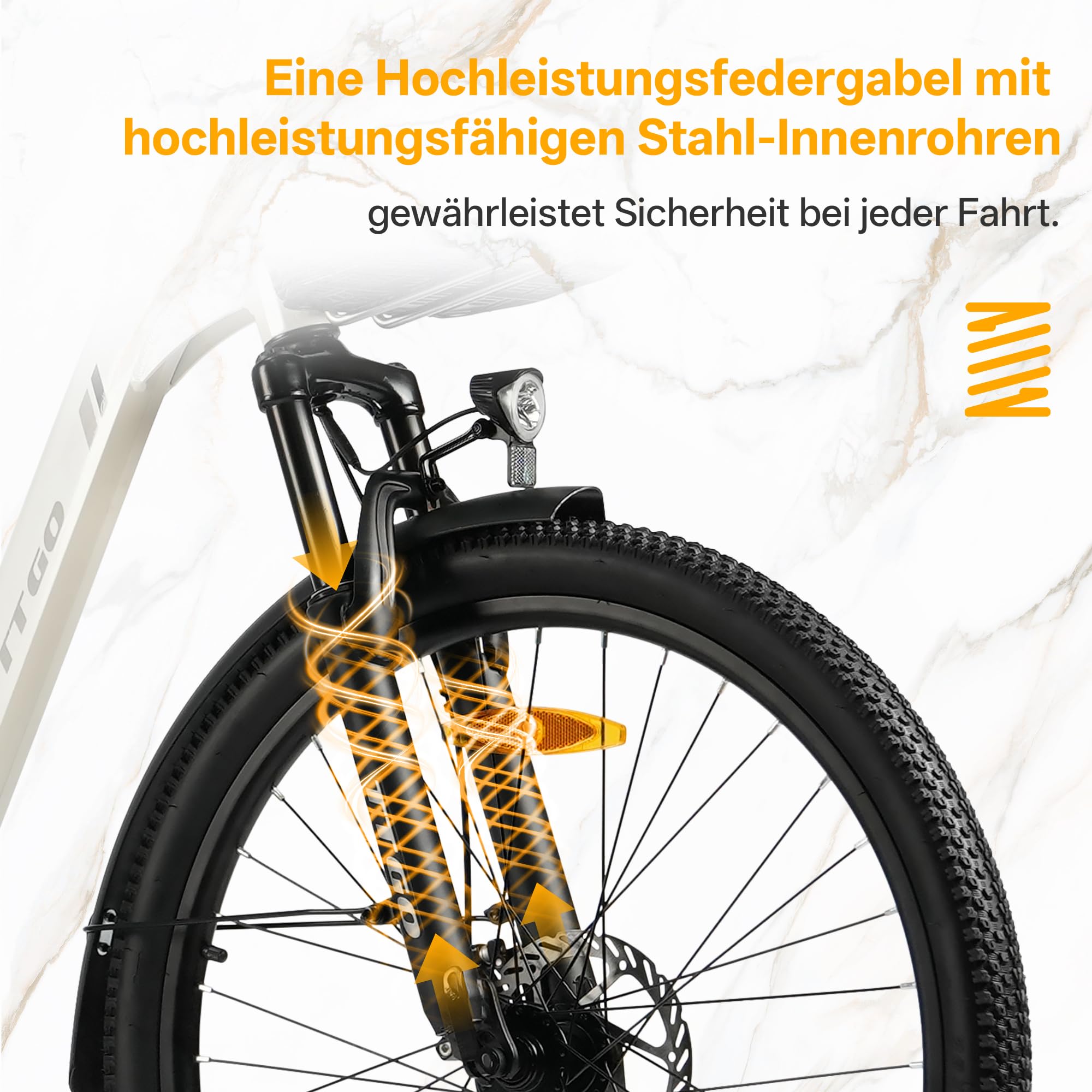 ttgo C2 PRO Vélo électrique 26", vélo de ville, trekking, pedelec avec panier, moteur 250 W 52 Nm, batterie 36 V 18 Ah, portée de 80 à 120 km, dérailleur à 7 vitesses, vélo électrique pour homme et