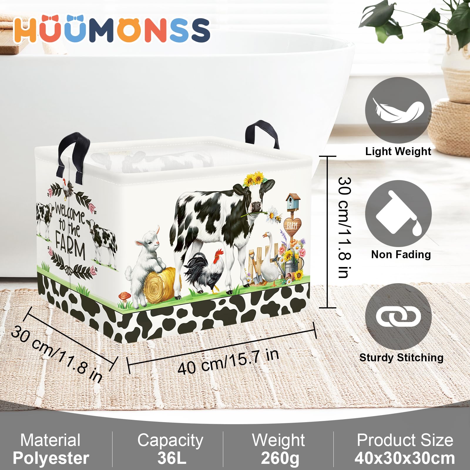 Personalized Forest Animal Laundry Hamper For Kids - Custom Name Toy Bin, Collapsible Storage With Handles For Nursery, Bedroom & Bathroom