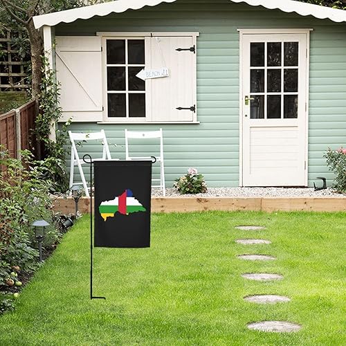 Miniatura 3 de POOEDSO Central African Republic Terrain Map Garden Flags 12x18Inch Double Sided Outdoor Yard Decoration Garden Flag For Patio Lawn Home Welcome
