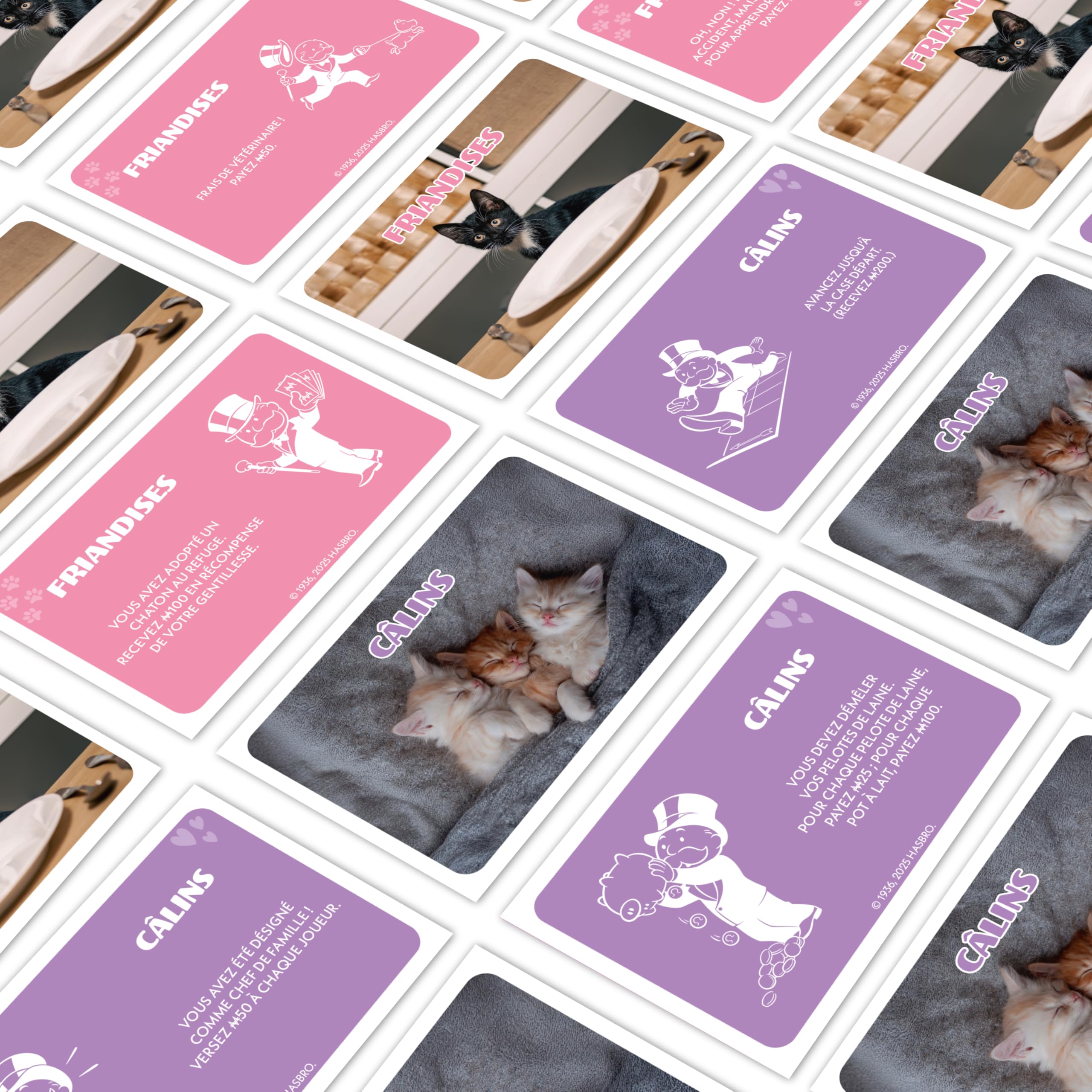 Winning Moves Monopoly Cat Baby Edition - Monopoly gra dla fanów - Gry rodzinne Strategia Gry planszowe Koty Niemowlęta - 2+ graczy od 8 lat - holenderski/francuski