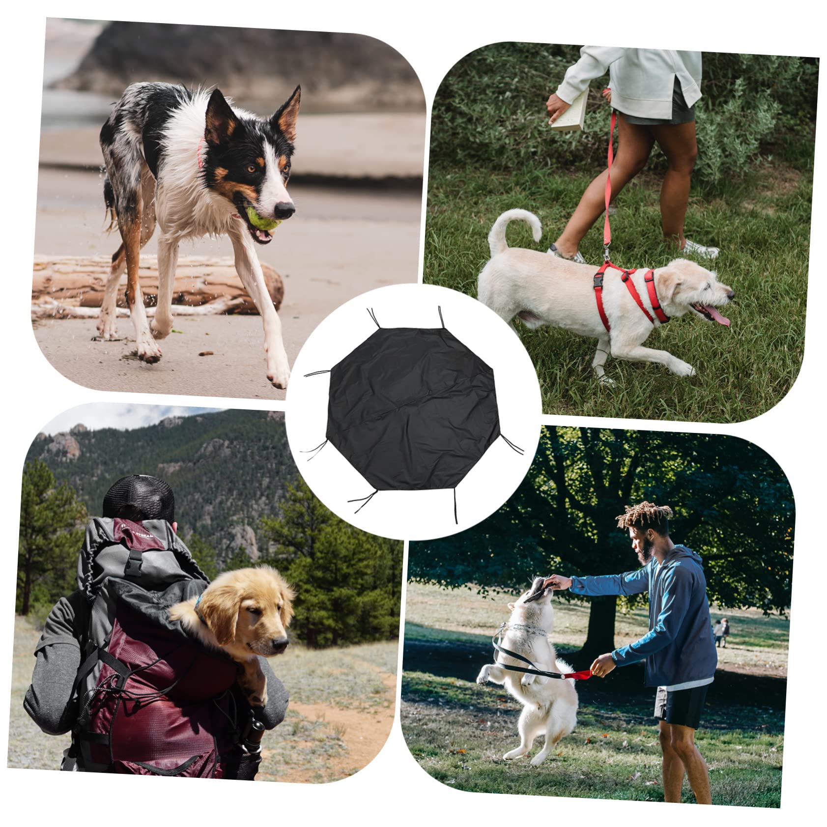 HOLIDYOYO Pet Caged Outdoor Covers Kennels Crates Dogs Mesh Dog Cage Cover Dog Kennel Roof Enclosures Playpens Pet Kennel Protective Dog Playpen Camping Pet Pen Cover 210d Oxford Cloth Black