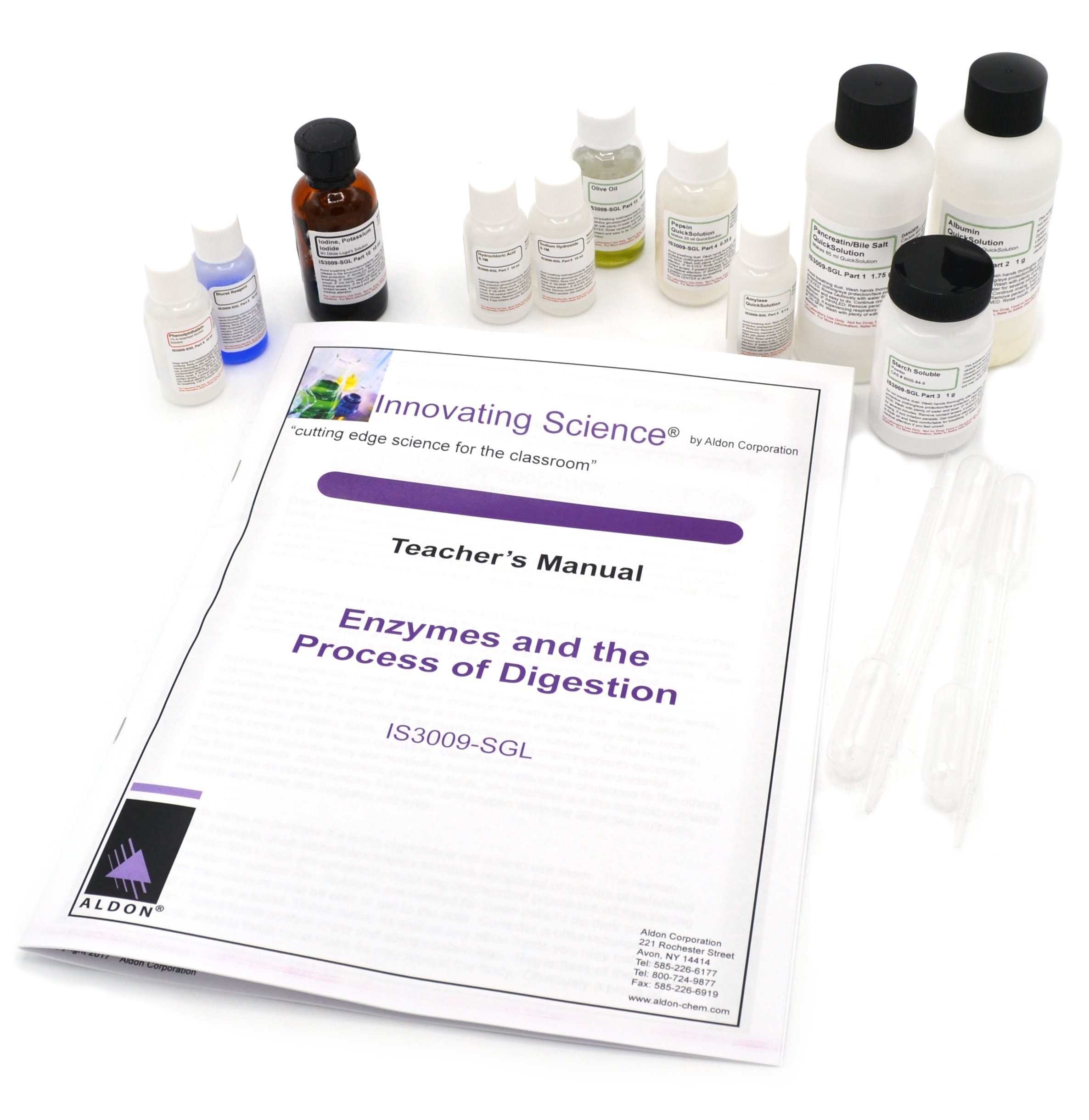 Enzymes and The Process of Digestion Kit: Small Group Learning by Innovating Science (Materials for 