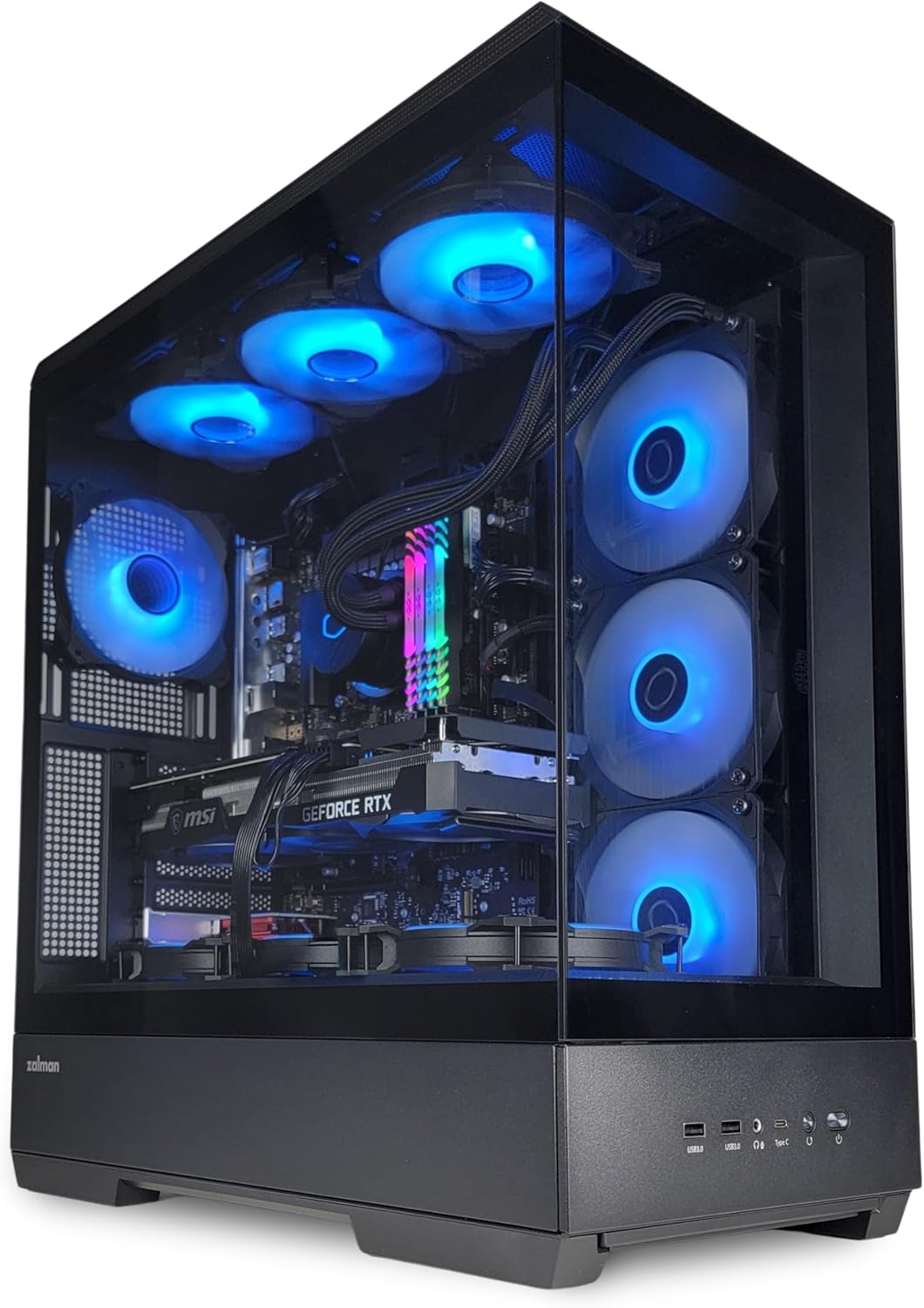 Zenith Gaming PC Desktop, Core i9-12900K 3.2GHz (Up to 5.2GHz Boost), GeForce RTX 4060 8GB GDDR6, 1TB NVMe SSD, 32GB DDR5 RAM, P50 Case, 360mm AIO Liquid Cooler, WiFi 6E, Windows 11