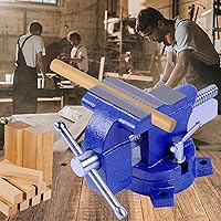 Vista 7 de Tornillo de banco, tornillo de banco de 4-1/2 pulgadas para banco de trabajo, tornillo de banco para el hogar con mandíbula de tubo y tornillo
