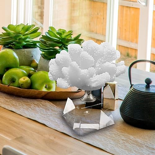 Miniatura 3 de Decoración de coral blanco de resina, arrecife de coral blanco, estatua de coral artificial, decoración del hogar, plantas marinas subacuáticas,