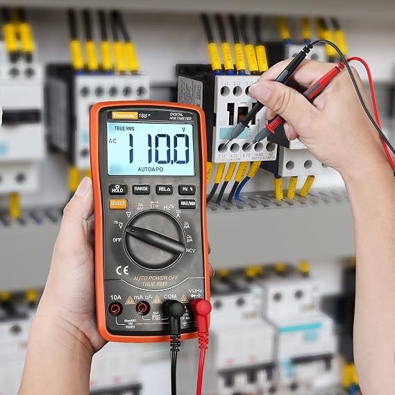 Digital Multimeter,Thsinde Auto-Ranging Digital Multimeter with Alligator Clips, AC Voltage Tester,Voltage Alert, Amp/Ohm/Volt Multi Tester/Diode and Continuity Test HZ with Backlight LCD Display