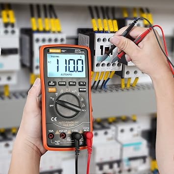 Digital Multimeter,Thsinde Auto-Ranging Digital Multimeter with Alligator Clips, AC Voltage Tester,Voltage Alert, Amp/Ohm/Volt Multi Tester/Diode and Continuity Test HZ with Backlight LCD Display