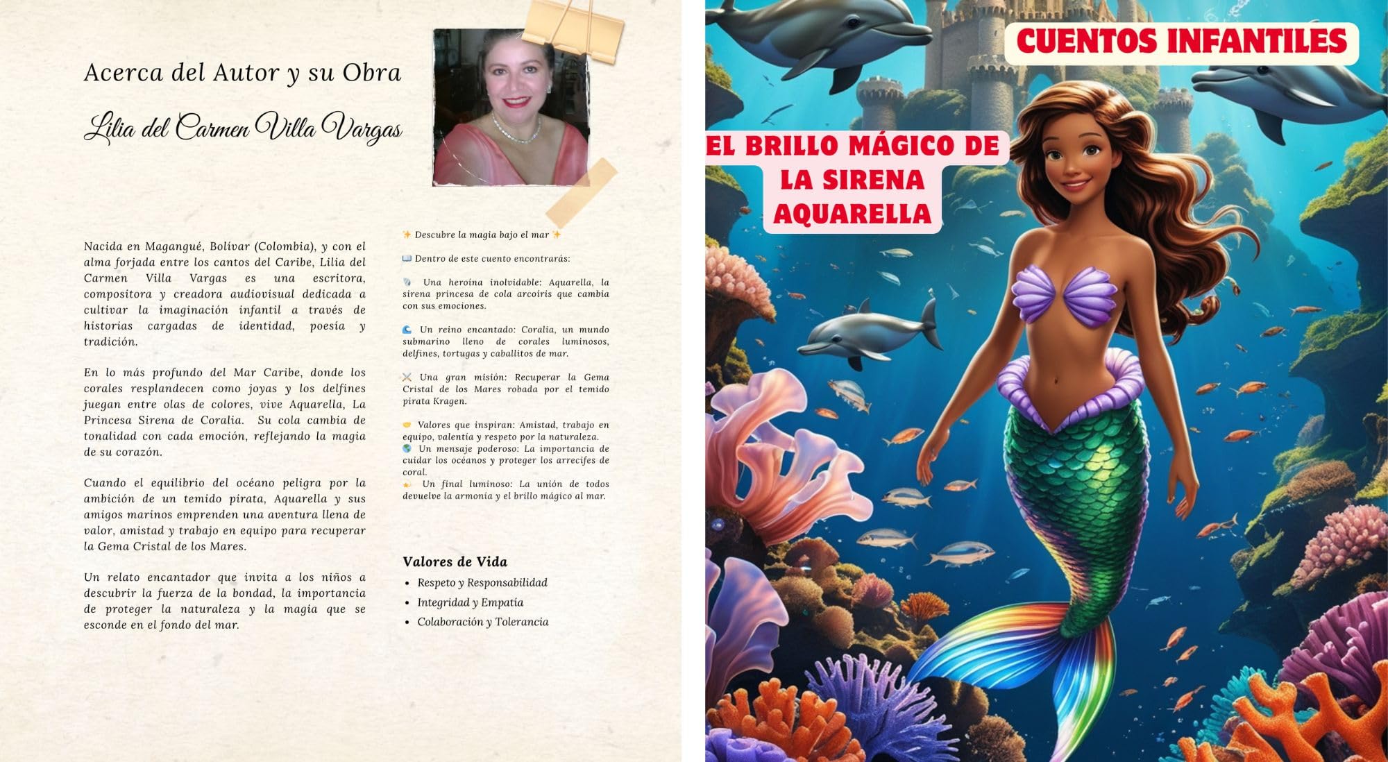 El Brillo Mágico de la Sirena Aquarella : Cuentos Infantiles de Sirenas