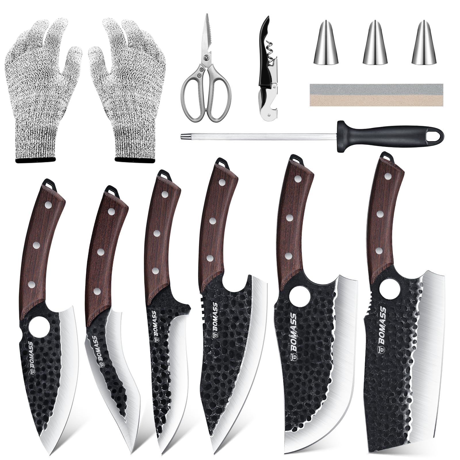 5PCS Butcher Knife Set, Hand Forged Kitchen Chef Knife Set Gift — Amazon image 10