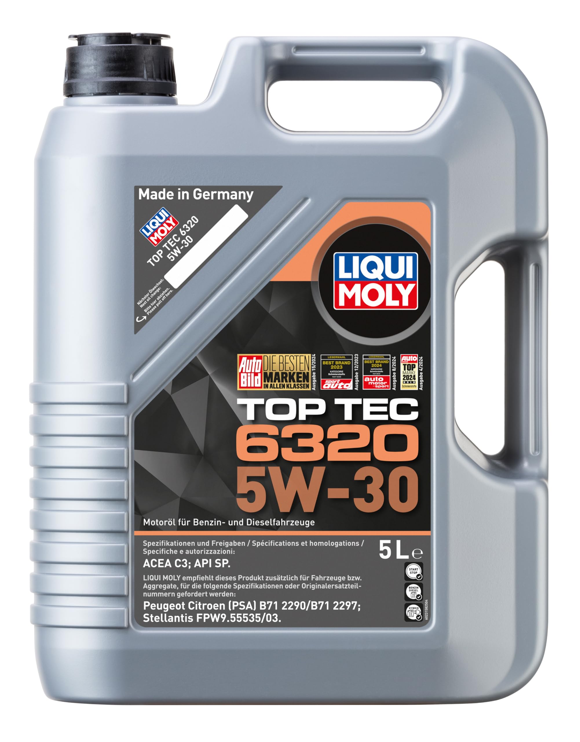LIQUI MOLY Top Tec 6320 5W-30 | 5 L | Motoröl | Art.-Nr.: 23158