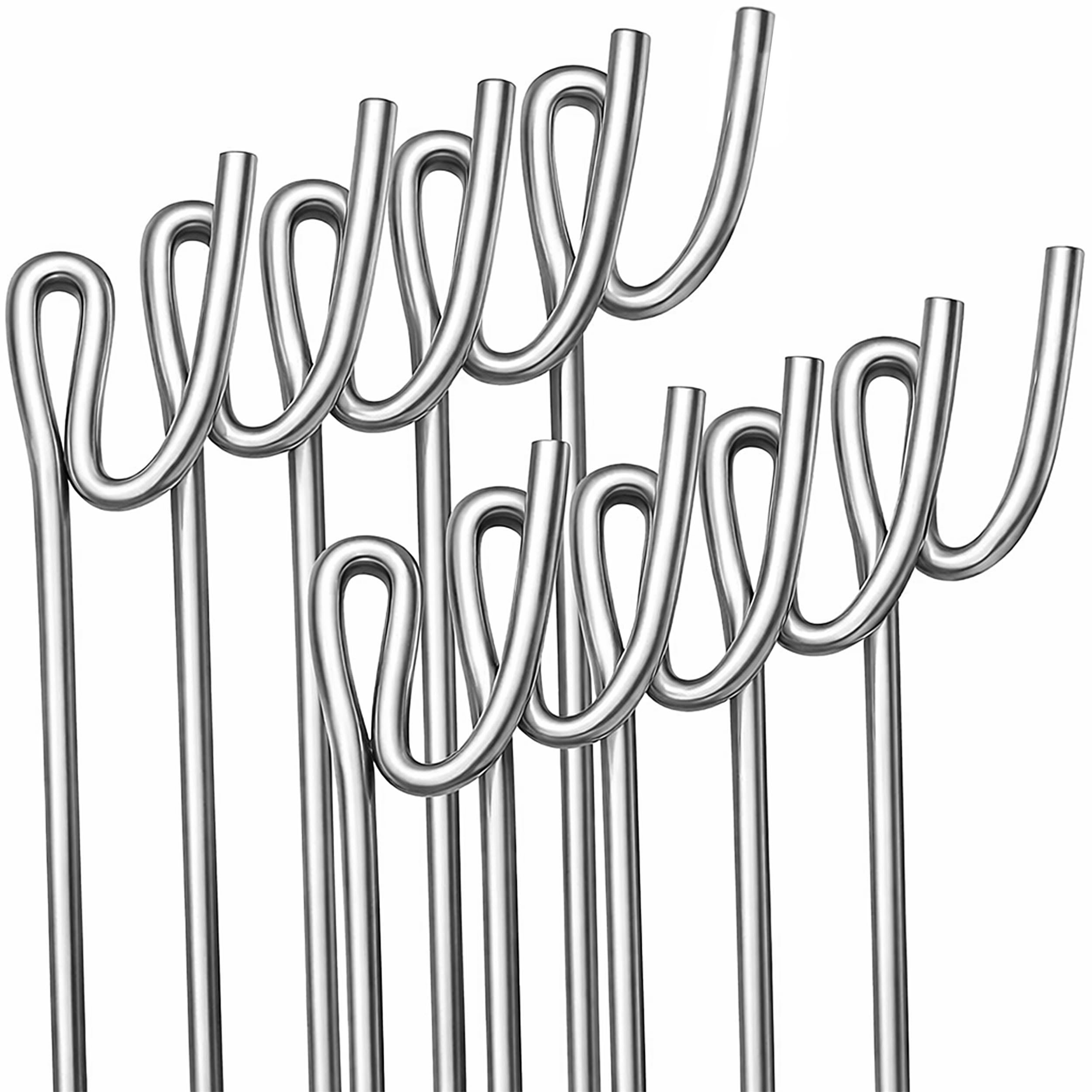 Homatz Fencing Pin 1.15m Long / 8mm Thick Steel Fence Pin, Garden Metal Fence Stakes – Non Galvanised Road Pins for Garden & Outdoor Fence Mesh (20)