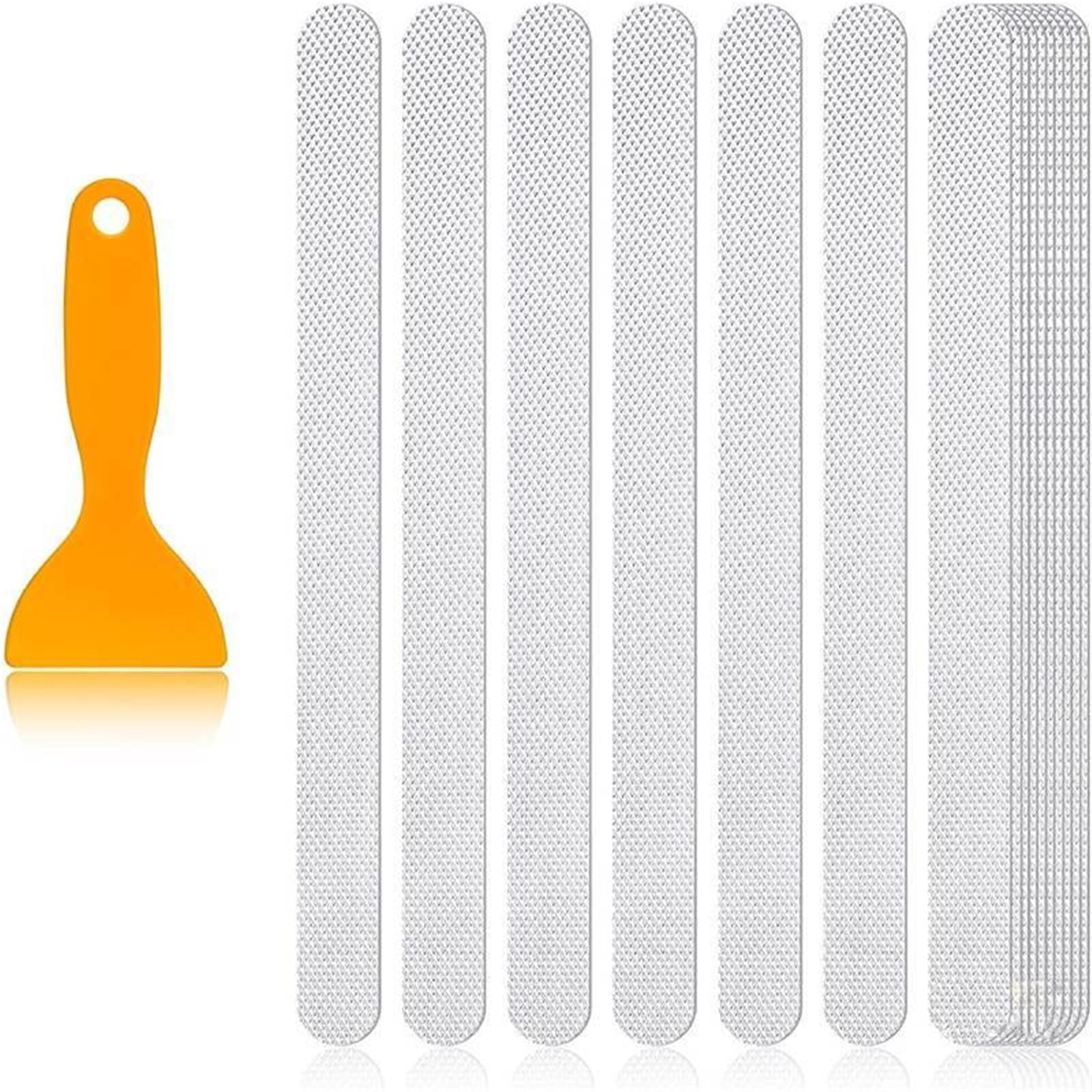 JFNKLFG Non Slip Shower Stickers 24pcs Anti-Slip Strips Shower Treads Stickers Bathtub Non Slip Stairs Step Appliques Anti Skid Tape For Tub Floor