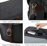 Camera Bag, BAGSMART SLR DSLR Canvas Camera Case, Vintage Padded Camera Shoulder Bag with Rain Cover for Women, Men, Black