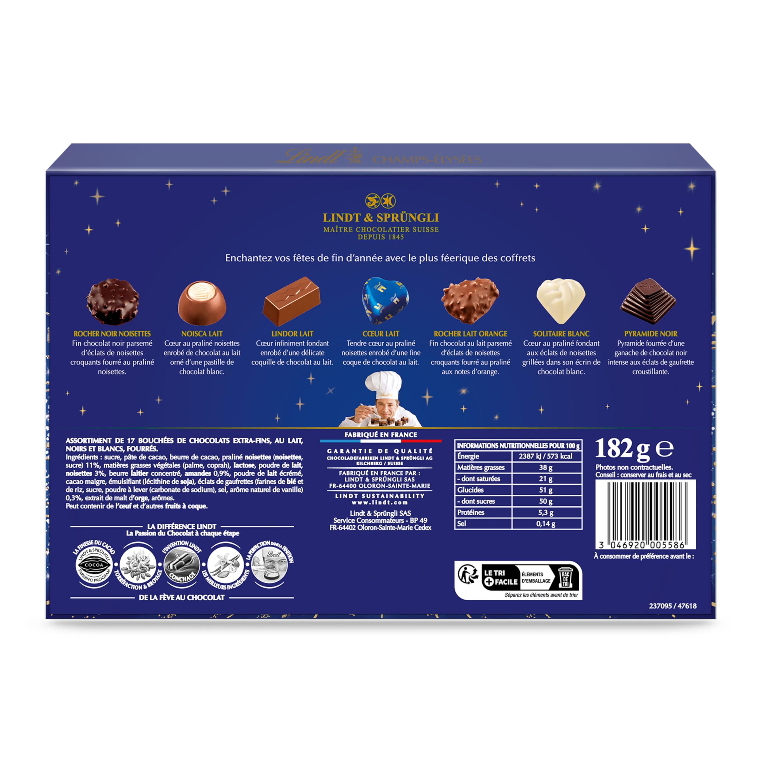 Lindt Pudełko CHAMPS-ELYSEES - różne delikatne i wyrafinowane - 182 g