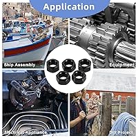 Vista 5 de Mellewell Tuercas hexagonales 1/2-13, tuerca hexagonal de acero inoxidable 304, acabado de óxido negro, 25