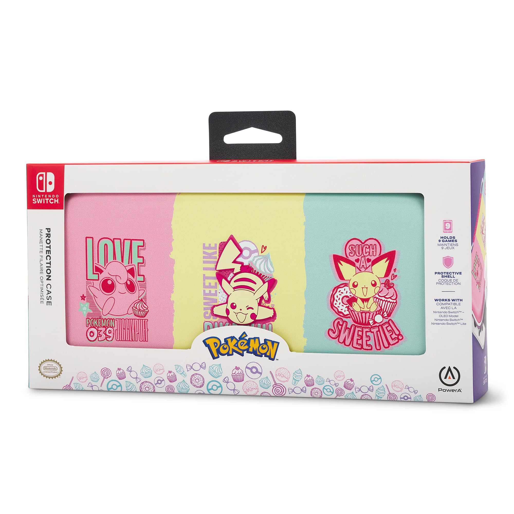 Custodia di protezione PowerA per Nintendo Switch, modello OLED o Switch Lite - Sweet Friends, custodia protettiva, custodia per consolle, accessori, memoria, licenza ufficiale