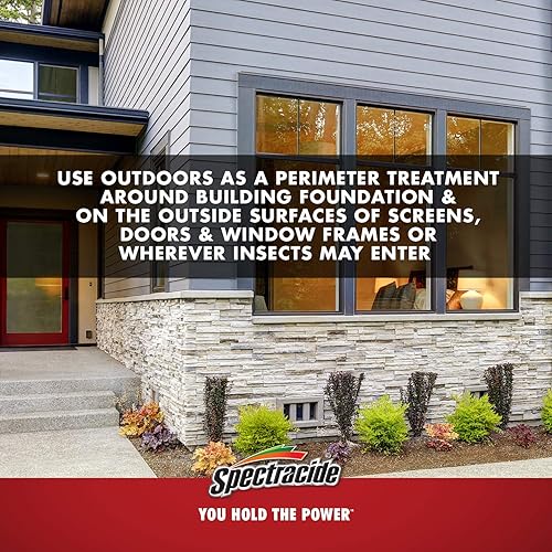 Miniatura 9 de Spectracide Bug Stop Home Barrier - Insecticida, mata hormigas, cucarachas y arañas al contacto, controla insectos en interiores y exteriores,