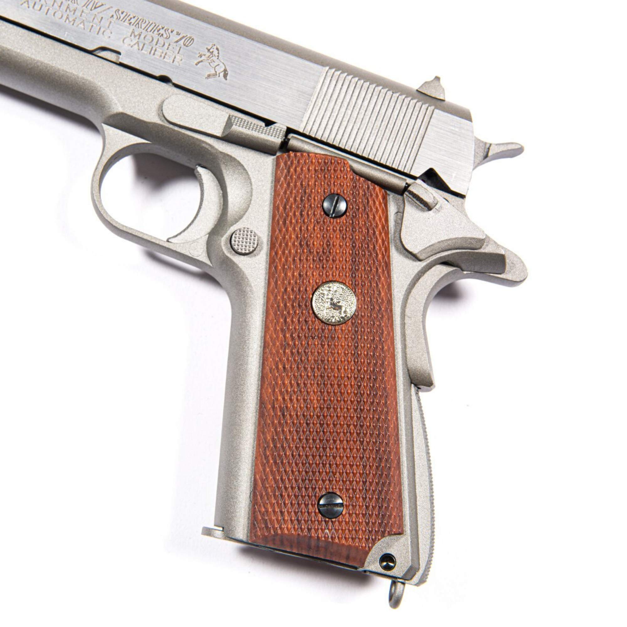 Cybergun Colt M1911 MKIV Serie 70 Co2 GBB Full Metal 6mm Caricatore: 14 Colpi E=0,90 J. Max Colt sku: 180529, Max velocità (Testato con 0,20g) : 344 FPS Lunghezza:21,9 cm