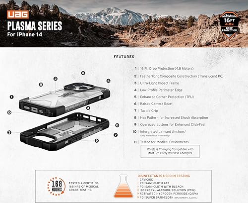 Miniatura 5 de EGO TACTICAL UAG Urban Armor Gear - Funda para iPhone 14 Pro (pantalla de 6.1 pulgadas), edición limitada, impresa en Estados Unidos, camuflaje