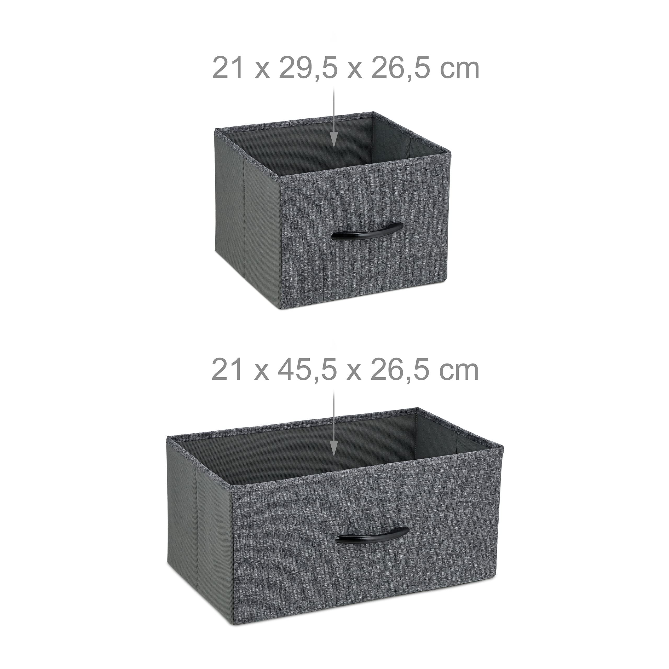 Relaxdays Cassettiera Camera da Letto, Comò HLP 78,5x100x30 cm, 8 Cassetti in Tessuto, Struttura Acciaio, Grigio Marrone
