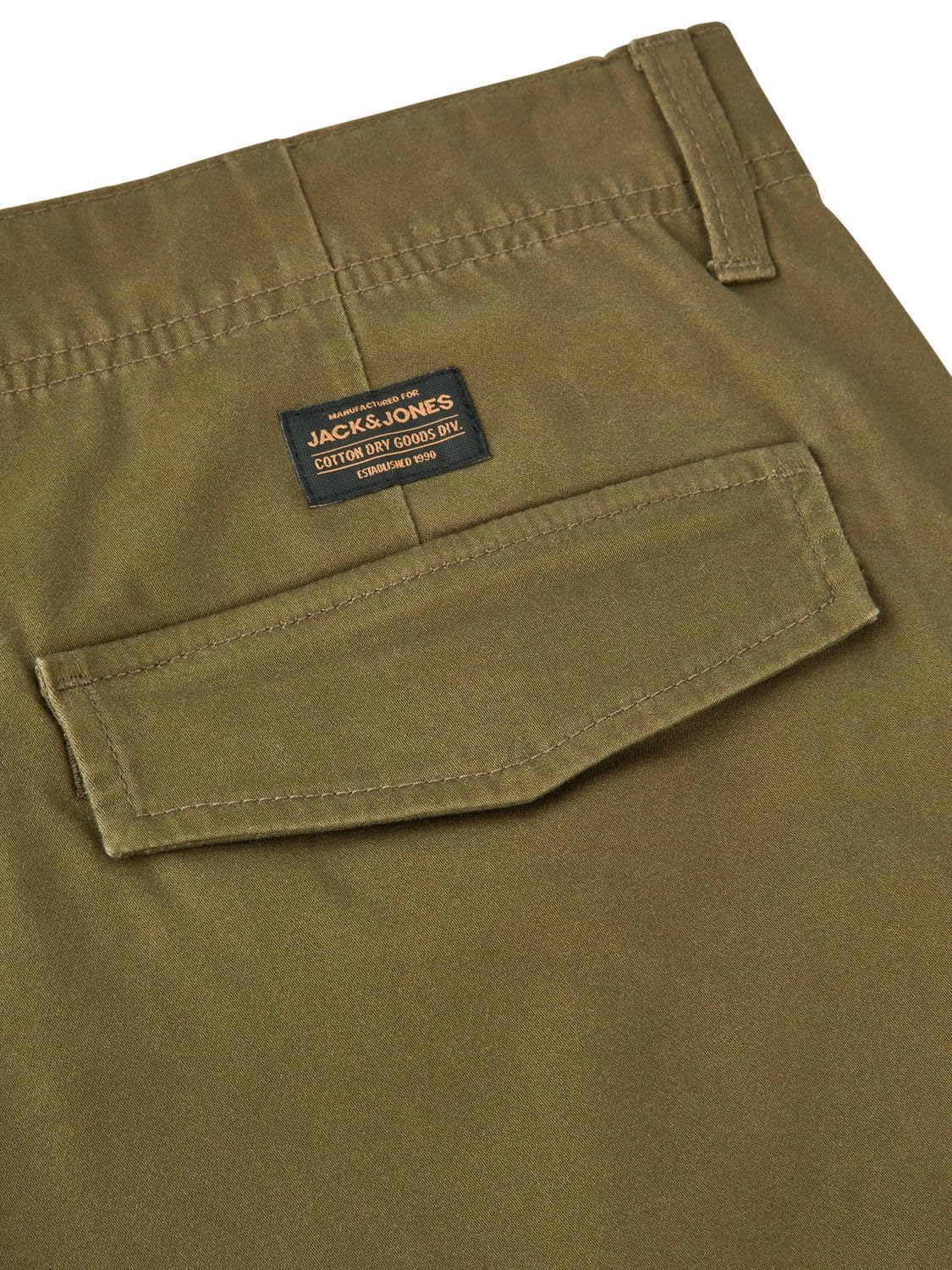 JACK & JONES Pantalones cargo para hombre, elásticos, holgados, con bolsillos, color negro, beige, verde, 30, 31, 32, 33, 34, 36, 38