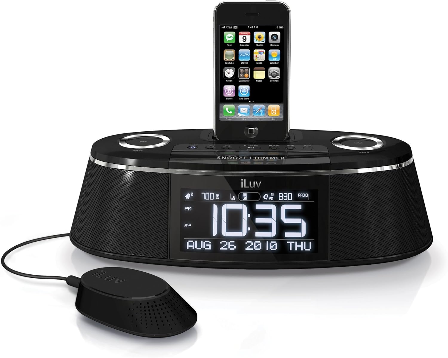 Hottest Sale iLuv Vibe Plus Bed Shaker Dual Alarm Clock Dock for iPhone and iPod, (Black) Up To 50% OFF iLuv Vibe Plus Bed Shaker Dual Alarm Clock Dock for iPhone and iPod, (Black)